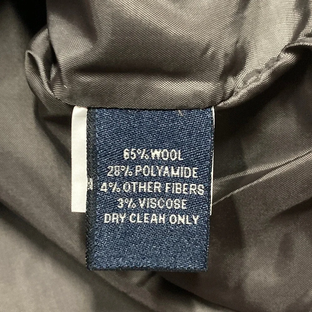 Turtleson‎ Men's Wool Blend Full Zip Gentleman's Jacket Gray Size Large